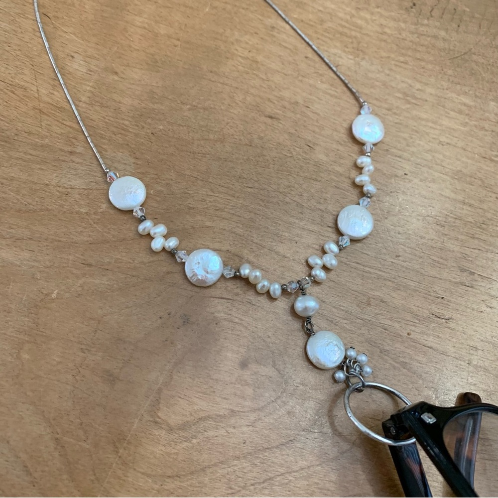 Eyeglass Necklace with Pearls